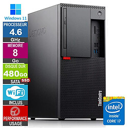 Lenovo M920t i7-8700 4.60GHz 8Go/480Go SSD Wifi W11 - Reconditionné