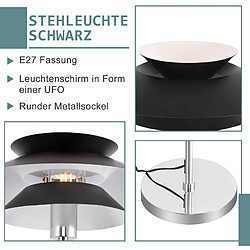 Acheter Autres Temps ZMH Lampadaire LED noir/blanc Lampadaire E27 1 flamme avec interrupteur à pied Métal