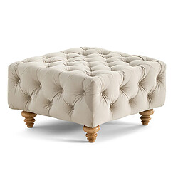 Avis Lisa Design Walter - pouf chesterfield en velours - pieds bois