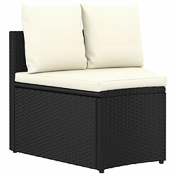 Acheter Maison Chic Salon de jardin 5 pcs + coussins - Mobilier/Meubles de jardin - Table et chaises d'extérieur Résine tressée Noir -MN52783