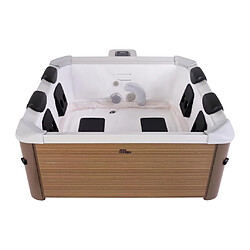 Spa semi-rigide 6 places naturel clair avec LED et accessoires -128 jets - L160 x l160 x H65 cm - NAPUKA de MSPA