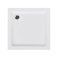 Beliani Bac de douche AMPAY 90 x 90 x 5 cm Blanc