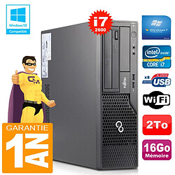 PC Fujitsu Esprimo E500 E85+ SFF Core I7-2600 RAM 16Go Disque 2 To Wifi W7 - Occasion