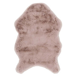 The Home Deco Factory Tapis imitation fourrure poil fin 60x90 cm rose poudré.