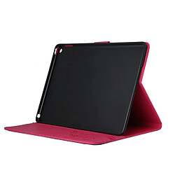 Wewoo Housse Étui Magenta pour iPad Air 2 fleurs pressées motif papillon flip horizontal en cuir PU avec boucle magnétique et titulaire fentes cartes portefeuille pas cher