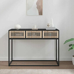 Maison Chic Table console | Meuble d'entrée | Table d'appoint noir 105x30x75 cm bois d'ingénierie et fer -GKD94590