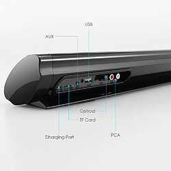 Acheter Universal Haut-parleurs muraux de la barre de son Home Théâtre Ordinateur Haut-parleurs TV Sans fil Bluetooth Colonne de son Subwoofer Musique Jupe suspendue | Haut-parleurs portables (noir)