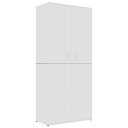 vidaXL Armoire à chaussures Blanc 80x39x178 cm Bois d'ingénierie