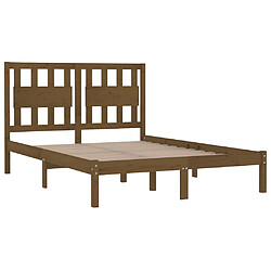 Acheter Maison Chic Lit adulte - Lit simple Cadre de lit,Structure du lit Contemporain Marron miel Bois de pin massif 200x200 cm -MN13698