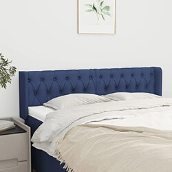 Maison Chic Tête de lit scandinave avec oreilles,meuble de chambre Bleu 163x16x78/88 cm Tissu -MN89758