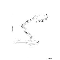 Avis Beliani Lampe de bureau blanc MERAMEC