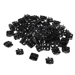 50pcs rectangle chaîne fermoir fermoir 2 trous paracord cordon serrures fin b pas cher