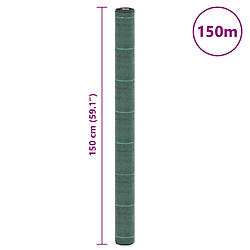 vidaXL Membrane anti-mauvaises herbes vert 1,5x150 m PP pas cher