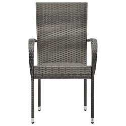 Acheter Salle à manger de jardin 5 pcs,Table et chaise à dîner Gris -MN88404