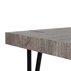 Beliani Table 180 x 90 cm bois foncé et noir ADENA pas cher