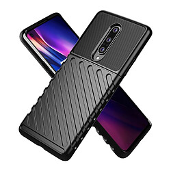 Coque en TPU surface en sergé souple noir pour votre OnePlus 8