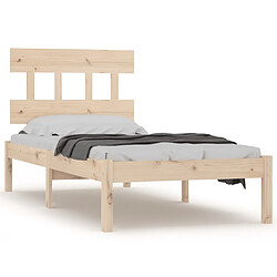 vidaXL Cadre de lit sans matelas 90x200 cm bois massif