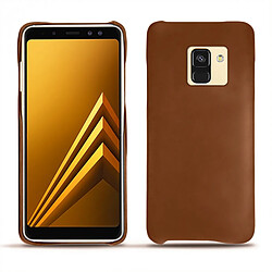 Coque cuir Samsung Galaxy A8 (2018) - Coque arrière - Marron ( Nappa - Pantone #8B4720 ) - NOREVE