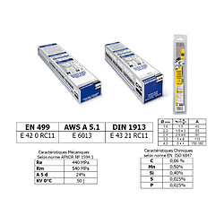 Avis Lot de 50 électrodes rutiles pour soudage d'aciers courants Ø4mm livrées sous blister GYS 084452