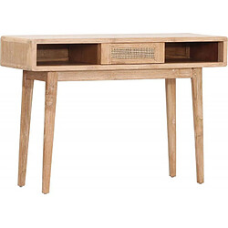 Paris Prix Console 1 Tiroir & 2 Niches en Teck Archi 110cm Naturel