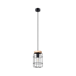 Luminaire Center Suspension Gotto Acier,Bois Noir