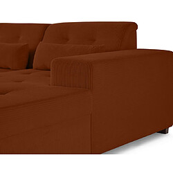 Lisa Design Vermont - canapé d'angle droit - 4 places - convertible avec coffre - en velours côtelé pas cher