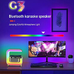 Acheter Yonis Enceinte Bluetooth 5 En 1 Avec Chargeur Sans Fil Réveil Et Lumière D'Ambiance RGB