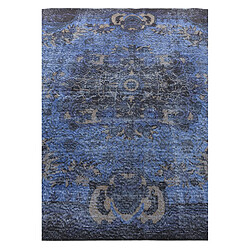 Vidal Tapis de laine 297x178 Bleu Ultra Vintage pas cher