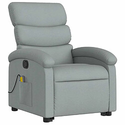 Avis Maison Chic Fauteuil Relax pour salon, Fauteuil de massage inclinable Gris clair Tissu -GKD92349