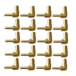 Avis 20x Laiton 90 Degrés Mâle Coude Barbelé Tuyau Queue Tuyau Gaz Raccord 3.18mm à 6mm