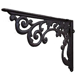 L'Héritier Du Temps Equerre Credence Etagere Potence Murale Suspension en Fonte Marron Support 4x27x37cm