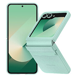 BIGBEN Coque en Simili Cuir Vert d'eau pour Samsung Galaxy Z Flip 6 Samsung