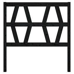 Avis Maison Chic Tête de lit scandinave pour lit adulte,Meuble de chambre Noir 106x4x100 cm Bois massif de pin -MN46643