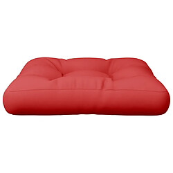 Avis vidaXL Coussin de palette rouge 50x50x12 cm tissu