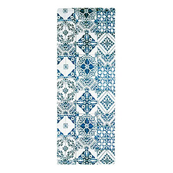 Thedecofactory AZULEJOS VINYLE - Tapis de cuisine carreaux de ciment bleu 45x120