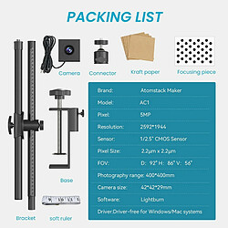 ATOMSTACK Maker AC1 graveur Laser caméra time-lapse, 5 mégapixels - 400*400mm pas cher
