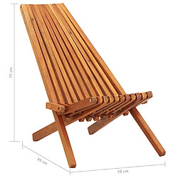 vidaXL Chaises pliables d'extérieur lot de 2 Bois d'acacia solide pas cher