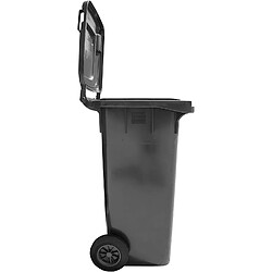 Bcelec GX-009A Poubelle extérieure 100 litres, conteneur à déchets 100L sur roues 48x55x81cm, gris