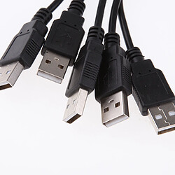 Avis 5pcs diy usb 2.0 une prise mâle 2 broches 2 fils connecteur de câble d'alimentation 100cm