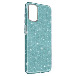 Avizar Coque Samsung Galaxy A03S Paillette Amovible Silicone Semi-rigide Bleu