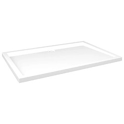 vidaXL Receveur de douche rectangulaire ABS Blanc 80x120 cm