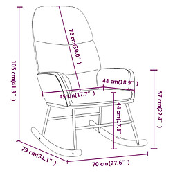 vidaXL Chaise à bascule avec repose-pied Jaune moutarde Tissu pas cher