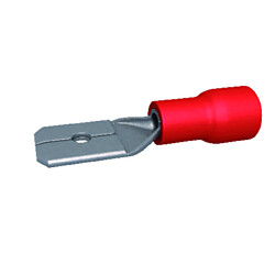 Bizline cosses 6.35 x 0.8 mm male rouge - boite de 100