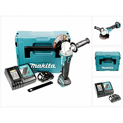 Makita DGA 504 Y1J-P 18 V Meuleuse sans fil Ø 125 mm avec boîtier MAKPAC + 1x Batterie BL1820 2 Ah + Chargeur DC18RC