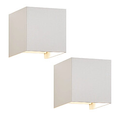 NETTLIFE Set de 2 Lampes Murales LED Ext, Blanc Chaud IP65, pour Maison, Chambre à Coucher, Cage d’Escalier