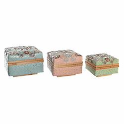 Set de basket DKD Home Decor Multicouleur Bambou Boho 29 x 29 x 22 cm