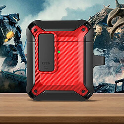 Coque en TPU anti-chocs, noir/rouge pour AirPods 1/2