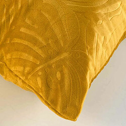 Paris Prix Coussin Déco Velours Analia 50x50cm Ocre