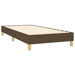 Avis vidaXL Cadre de lit sans matelas marron foncé 80x200 cm tissu