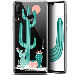 Caseink Coque Pour Huawei P30 Lite (6.2 ) [Gel HD Collection Petits Grains ? Design A l'Ombre des Cactus - Souple - Ultra Fin - Imprimé en France]